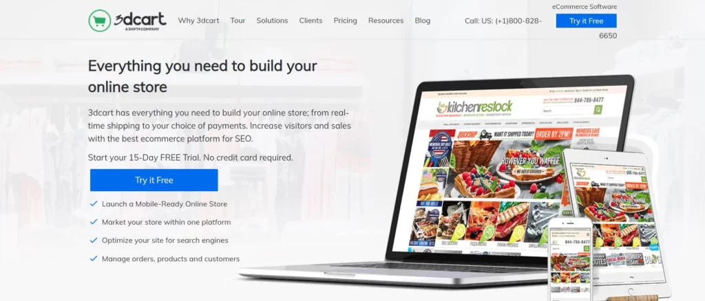 3DCart platform to create your online store