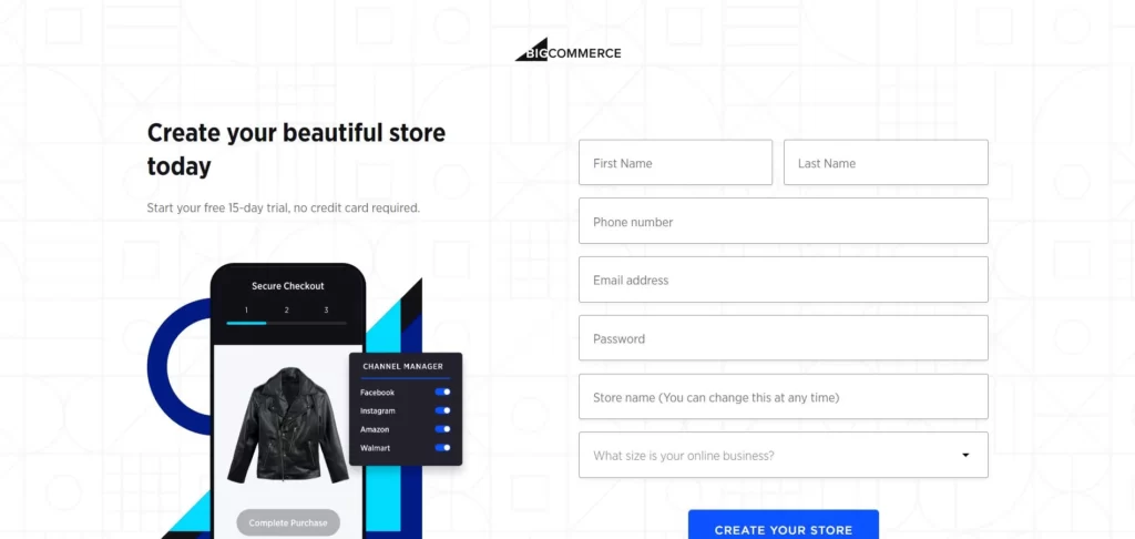 Bigcommerce platform to create your online store