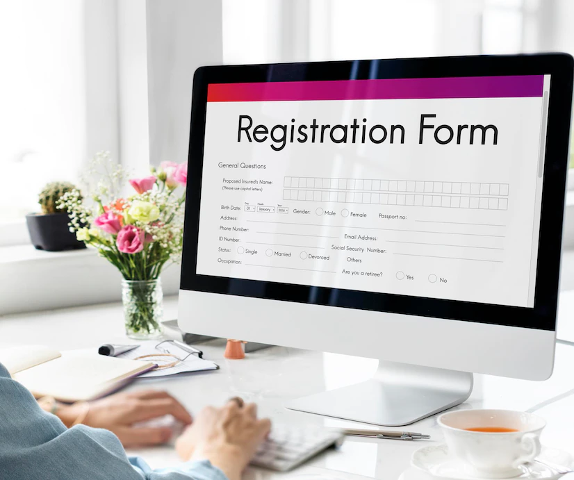 Registration form