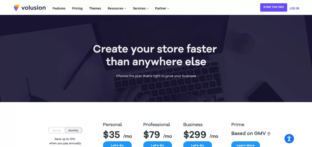 Volusion platform to create your online store